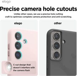 elago Samsung Galaxy S24 case cover Liquid Silicone Full Body Screen Camera Protective, Shockproof, Slim, Anti-Scratch Soft Microfiber Lining - Lovely Pink
